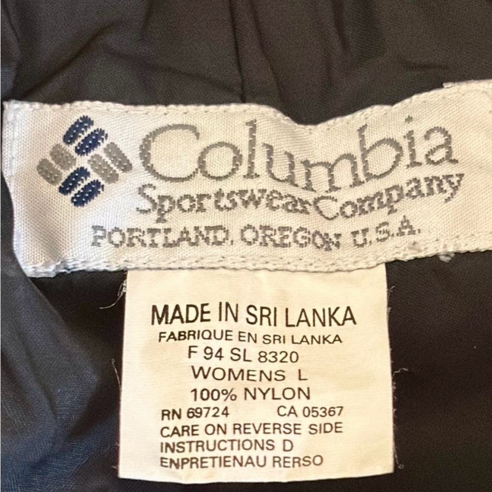 Vintage 1994 Columbia 💯 Nylon Ski Pants in Black Women’s Sz Large 🎿 - Picture 3 of 8